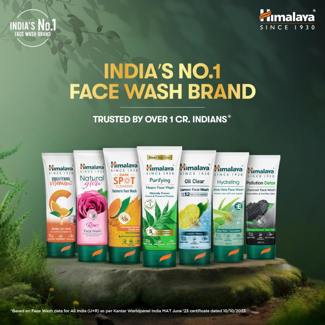 Himalaya Purifying Neem Face Wash|Clears and Prevents Pimples & Acne|Made with 5 parts of Neem|New & Best Ever clinically Proven formula|Gently Cleanses|For men and women|150 ml