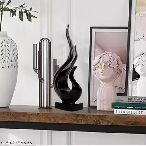Buffdes creation Home Decor Modern Sculpture, Resin Art Tabletop Shelf Decoration Accent Ornament for Living Room Entry Table Dining Desk Office Bookshelf pack of 1