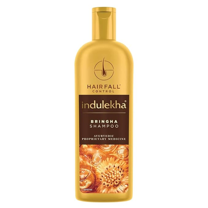 Indulekha Bringha Shampoo, Proprietary Ayurvedic Medicine For Hair Fall, Free From Parabens, Synthetic Dyes And Synthetic Perfume, 340ml