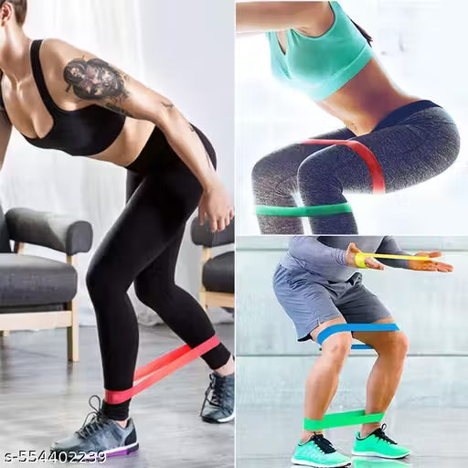 SUVIKSHA Resistance Bands Loop Set Hip Band Toning Exercise Bands fo
