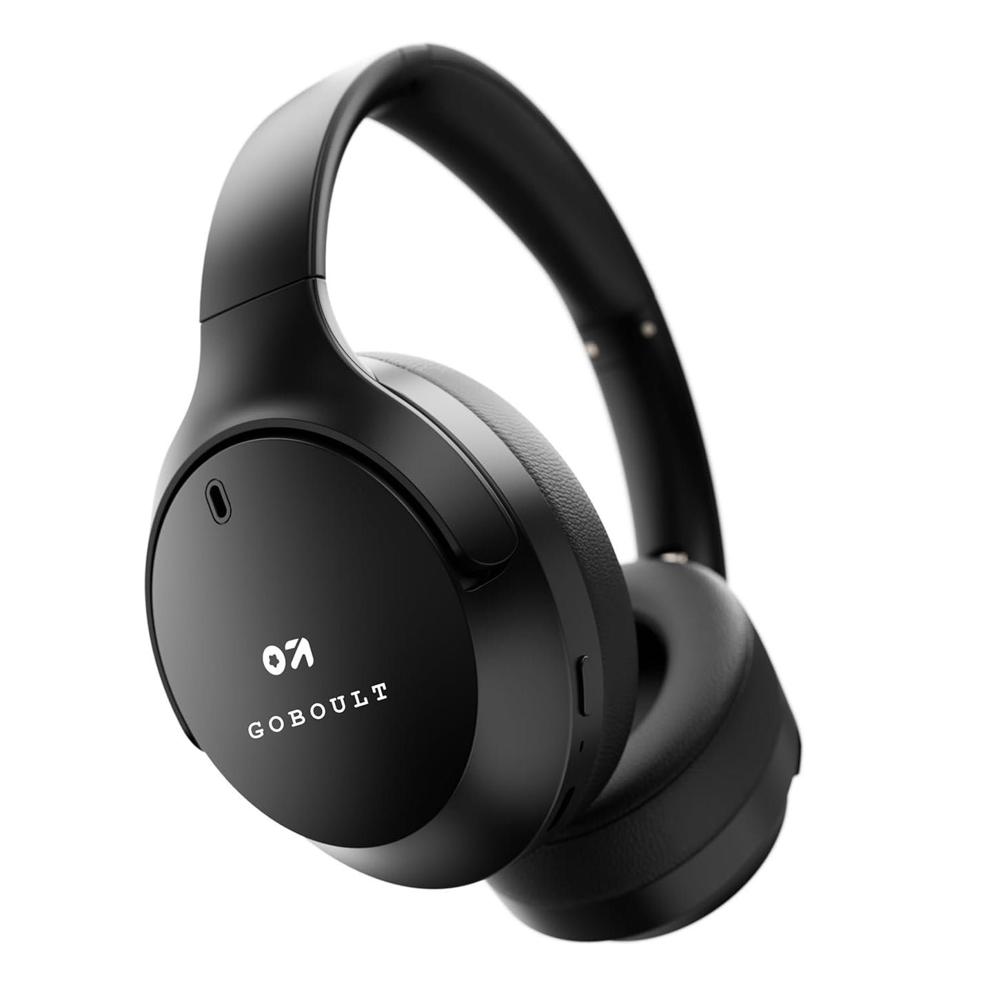 GOBOULT Q Over Ear Bluetooth Headphones with 70H Playtime, 40mm Bass Drivers, Zen™ ENC Mic, Type-C Fast Charging, 4 EQ Modes, AUX Option, IPX5 Headphones Wireless with mic (Black)