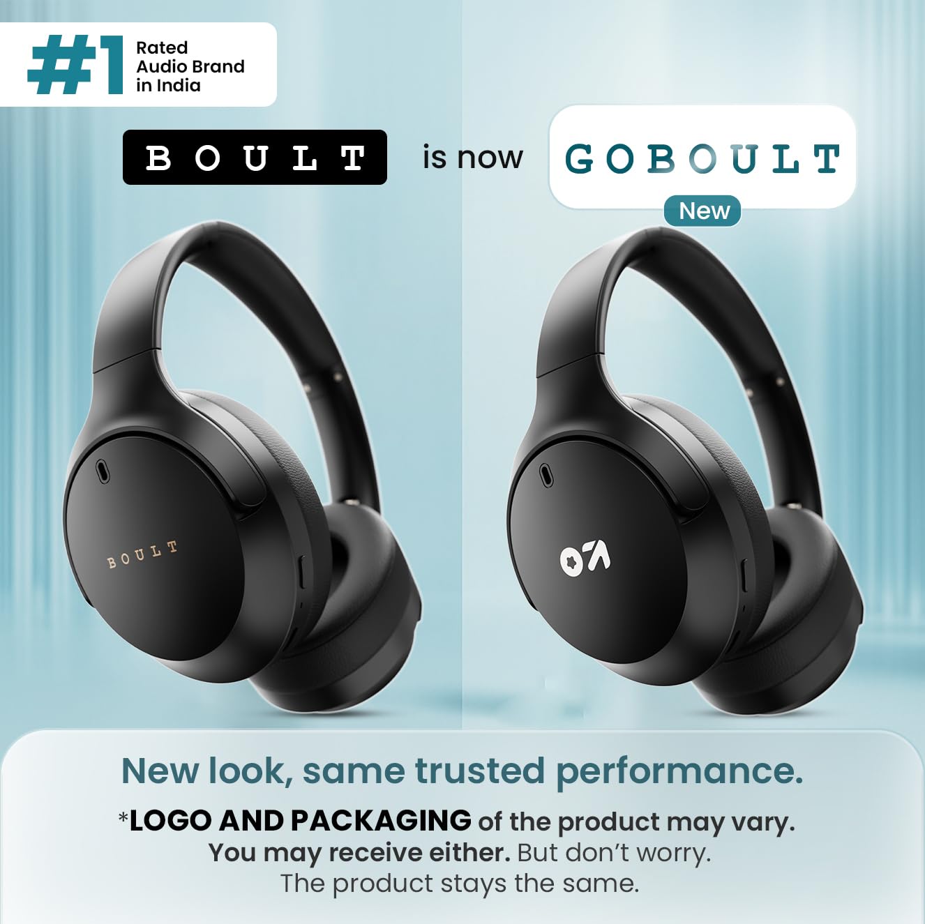 GOBOULT Q Over Ear Bluetooth Headphones with 70H Playtime, 40mm Bass Drivers, Zen™ ENC Mic, Type-C Fast Charging, 4 EQ Modes, AUX Option, IPX5 Headphones Wireless with mic (Black)