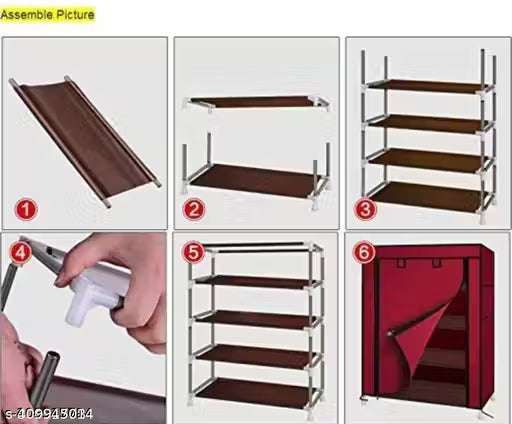Plastic-4step-maron s hoe stand555