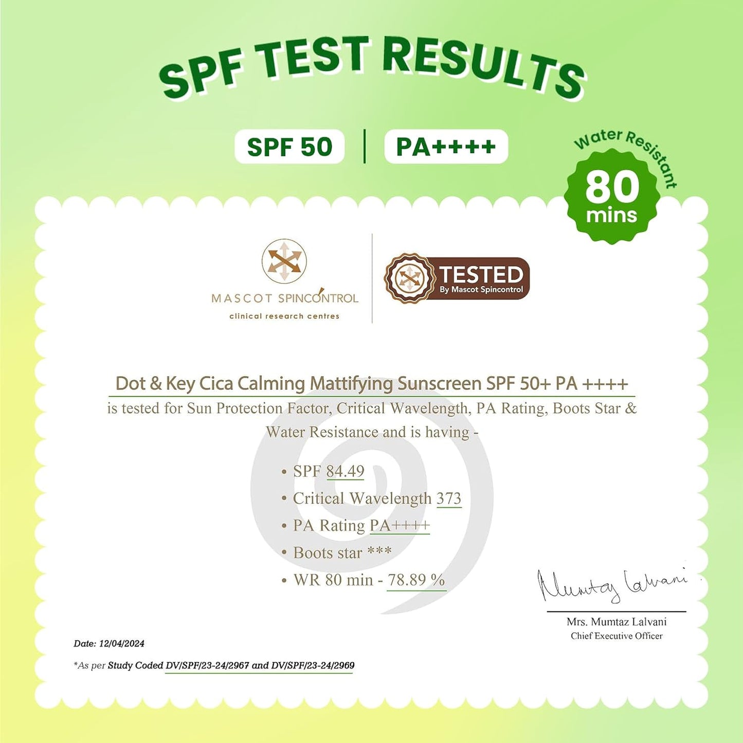 Dot & Key CICA Calming Mattifying Sunscreen SPF 50 PA++++ | For Oily Acne Prone & Sensitive Skin | UVA/UVB Protection | No White Cast, Ultra Light, Fragrance Free & Quick Absorbing | 50g