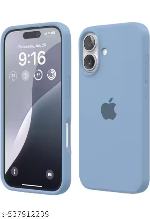 iphone 16 Trendy compatible silicon cases blue color