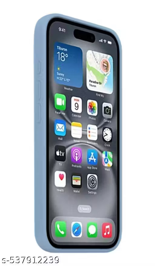 iphone 16 Trendy compatible silicon cases blue color