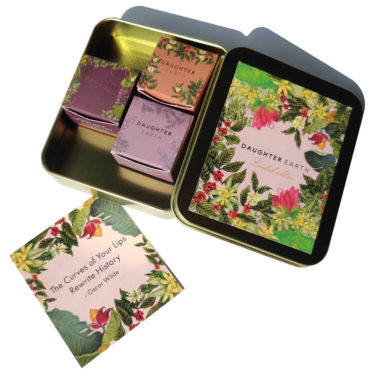 DAUGHTER EARTH Clean Pigments Lip and Cheek Tint Gift Set | Vegan Matte Natural Finish Blush For Women | Lip Tint With Vitamin E | Multicolored Nourishing Cheek Tint | Pack of 3 | 4.5 gm Each