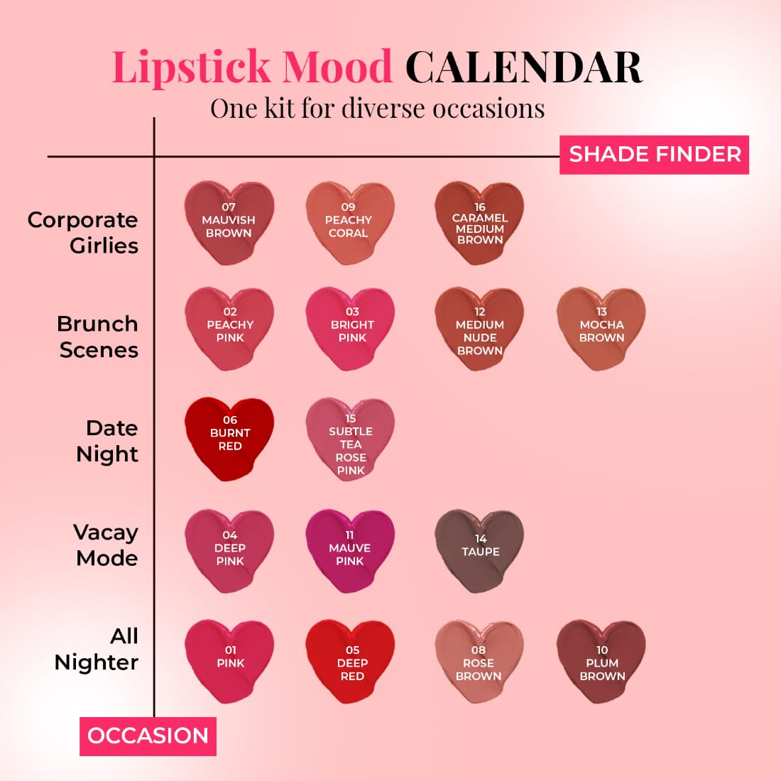Just Herbs Ayurvedic Creamy Matte Micro Mini Lipstick Kit Lip Hydrating & Moisturizing, Lipsticks for Women Suitable All Indian Tones (Pack of 16)