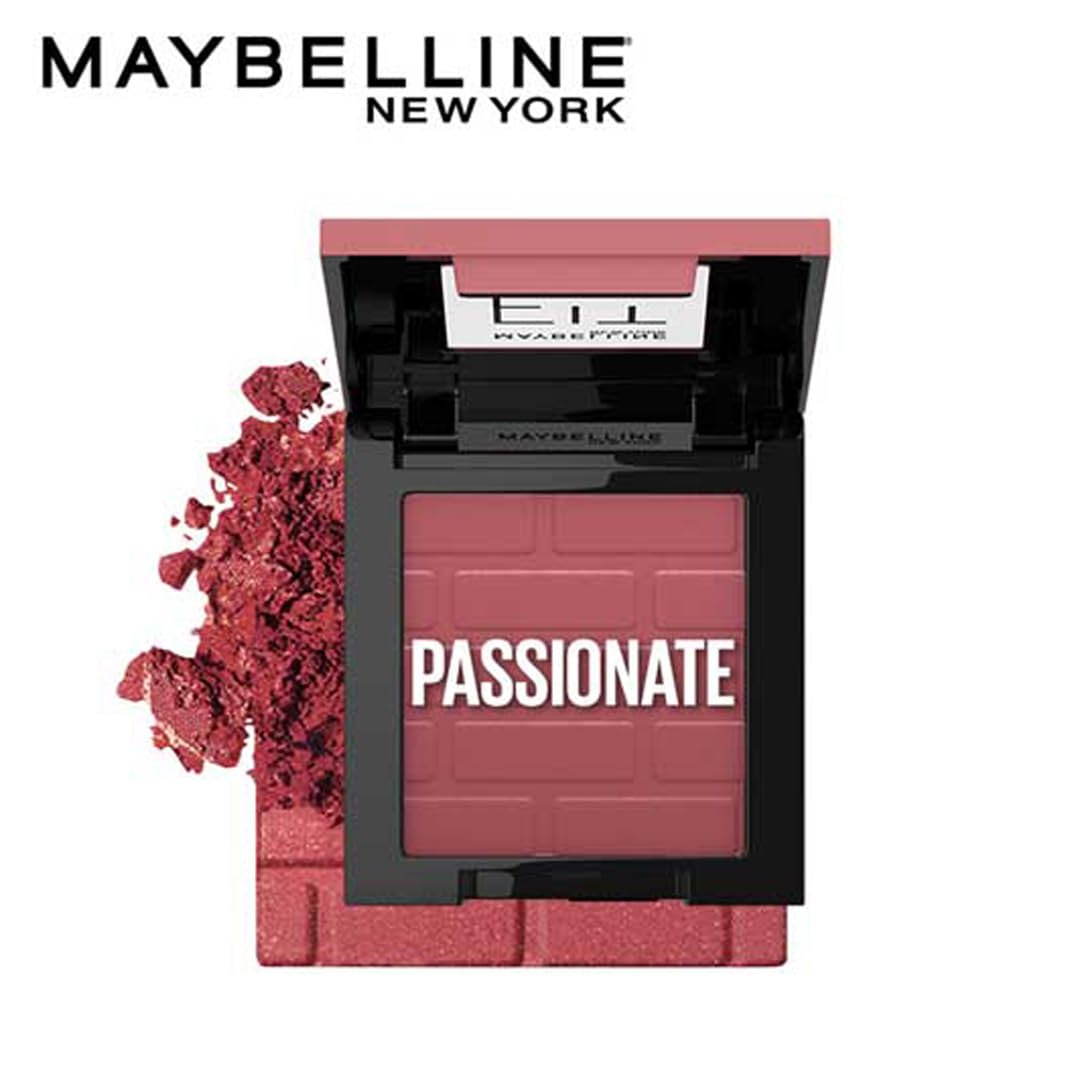 Maybelline New York New Fit Me Mono Blush, 16 hours Easy to Use Long-lasting Cheek Blush, Pigmented Creamy Powder Blush Formula, Natural and True to Tone Blush - 60 Passionate|4.5 grams