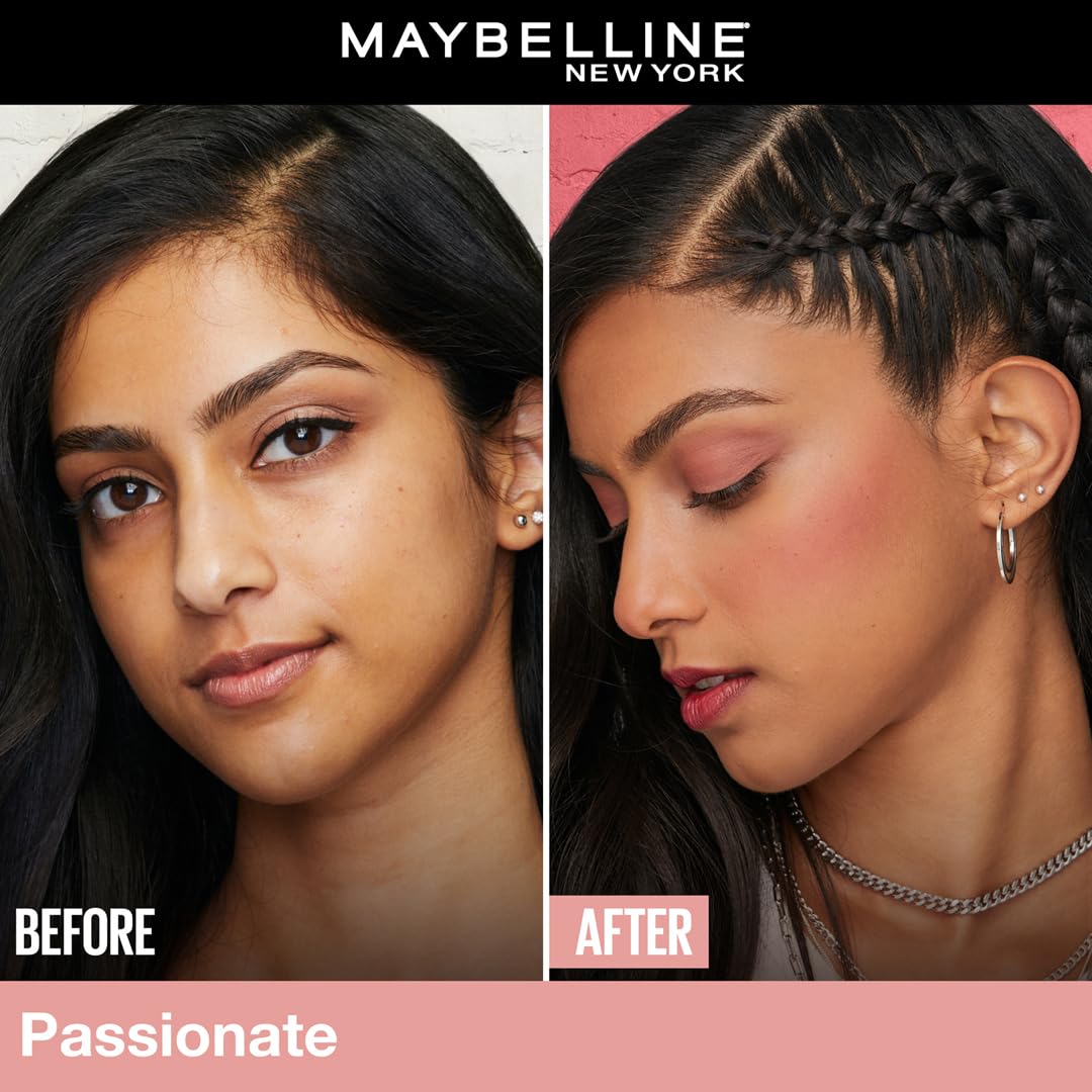 Maybelline New York New Fit Me Mono Blush, 16 hours Easy to Use Long-lasting Cheek Blush, Pigmented Creamy Powder Blush Formula, Natural and True to Tone Blush - 60 Passionate|4.5 grams