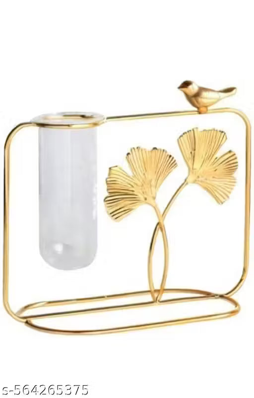 CLICKNECT INDIA Flower Vase Decorative Items for Home Decor.Propagation Station Test Tube Flower Vase with Metal Frame.