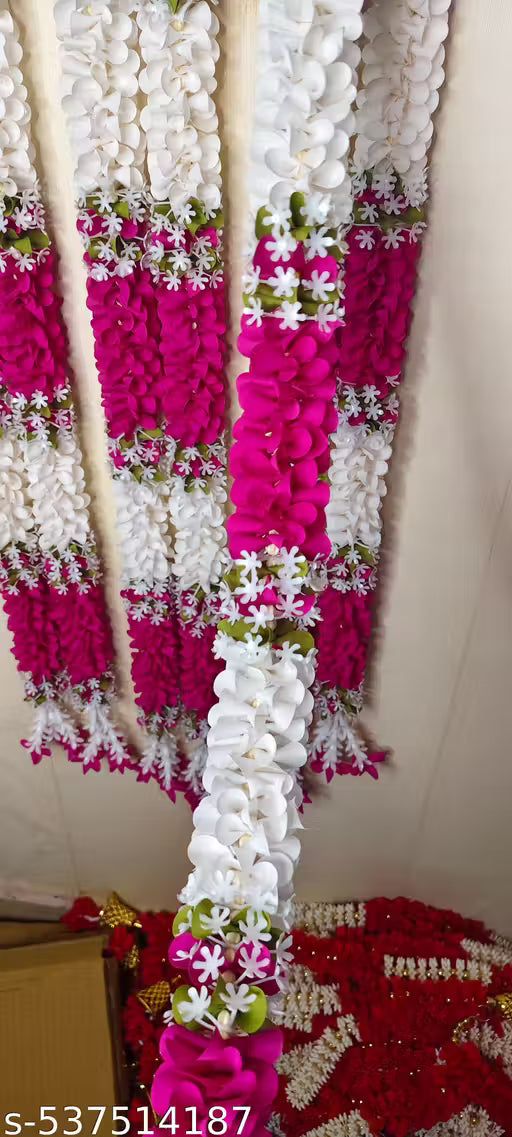 Decoration Items for Home Dcor, Wall Hanging Lotus Flower Latkan Toran for Pooja Room, Main Door Entrance, Diwali Deepavali Dcor, Diwali Festival Decorations Set of 2