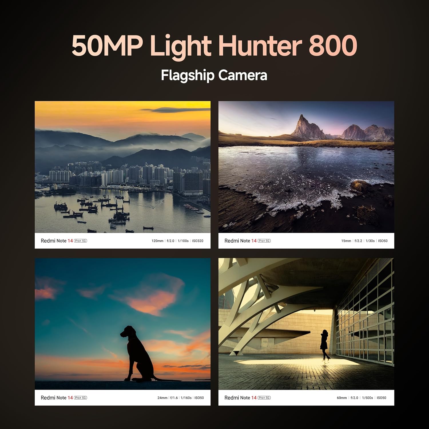 Four stunning images captured by the Redmi Note 14 Pro+ 5G's 50MP Light Hunter 800 flagship camera.