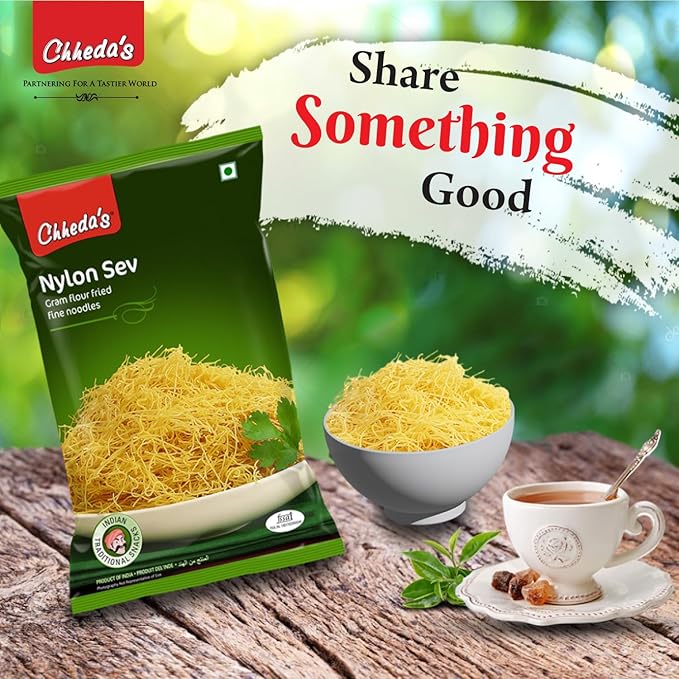 Chheda's Nylon Sev - Barik Sev - Sev Puri Bhel Puri Sev (300g Pack of 1)