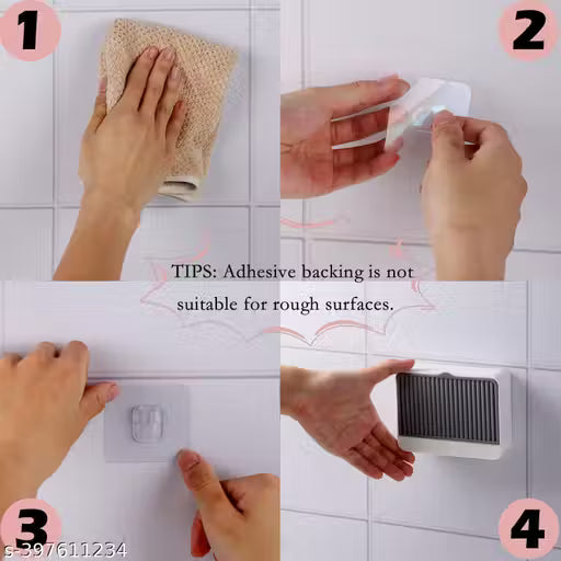 Creative Wall Mounted Soap Boox with Lid Double Grids Soap Draining Rack Bathroom Soap Holder (plastic, Multicolor)