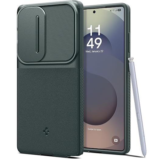 Spigen Optik Armor for Samsung Galaxy S25 Ultra Case, Galaxy S25 Ultra Back Cover (2025) - TPU+PC｜Black