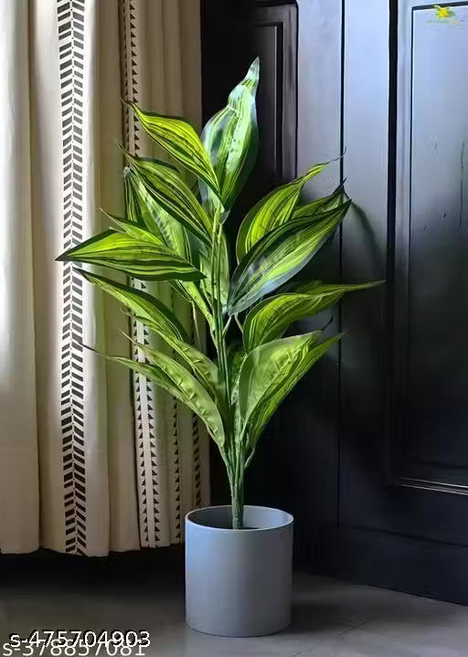 Silk Artificial Croton Plant Ornamental Artificial Plant Pot, Natural Looking Indoor And Outdoor Plant For Interior Décor Home Décor Office Décor - 1 Pcs Without Pot