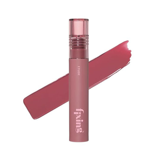 ETUDE Fixing Tint| Long Lasting High Pigmented Liquid Lipstick |Waterproof Lightweight Matte Finish Lip Stain| Full Coverage| #15 Woody Pink-4g