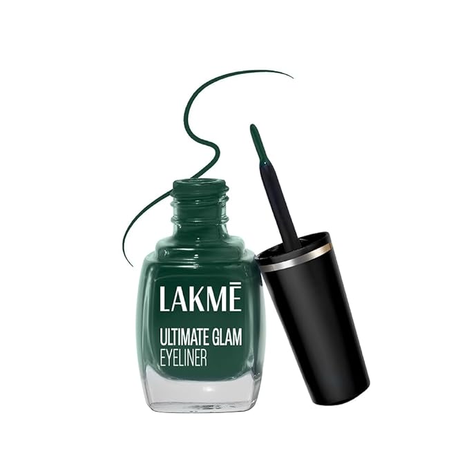 Lakme Ultimate Glam Eye Liner, Semi Matte, Quick drying, Water resistant & Smudgeproof Eye Liner, Green, 9ml Brand: LAKMÉ