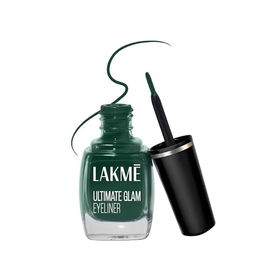 Lakme Ultimate Glam Eye Liner, Semi Matte, Quick drying, Water resistant & Smudgeproof Eye Liner, Green, 9ml Brand: LAKMÉ