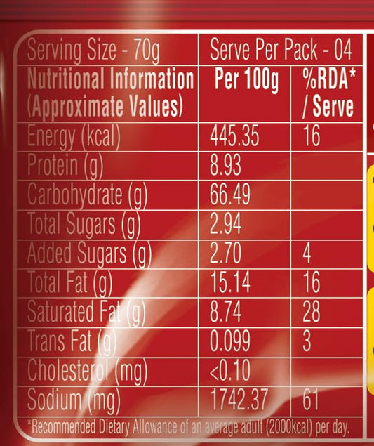 Top Ramen Instant Noodles Curry Veg 280g | Flavorful Curry Veg Noodles, Quick Spicy Meal, Perfect for Veggie Lovers , 280 gm