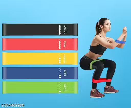 SUVIKSHA Resistance Bands Loop Set Hip Band Toning Exercise Bands fo