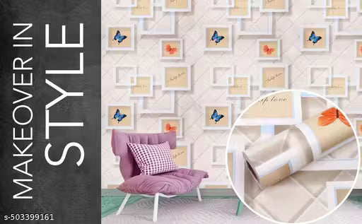 RUZAN Wall Décor 45x200 Cm(10 Sq Ft) - Wall Sticker Wallpaper For Home, Self Adhesive Wallpaper For Bedroom - No Contractor Needed {DIY}