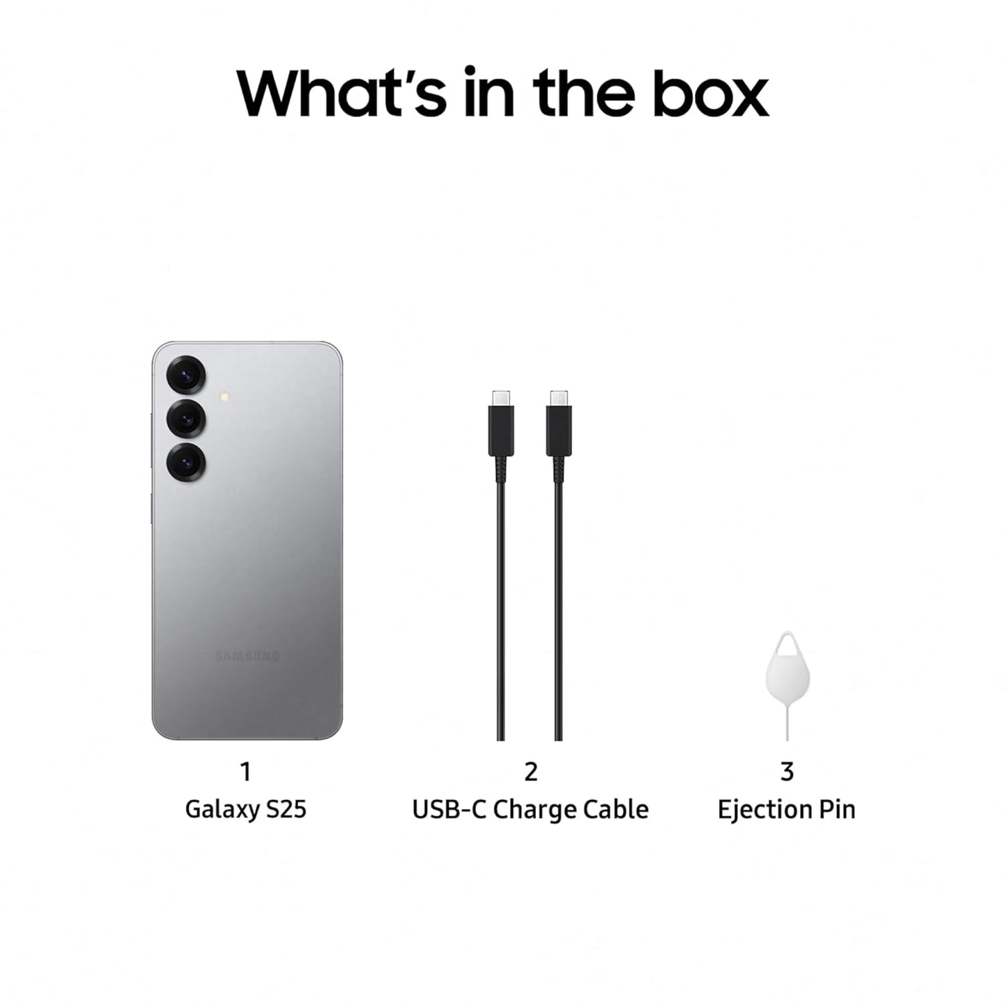 Samsung Galaxy S25 5G Smartphone with Galaxy AI (Silver Shadow, 12GB RAM, 256GB Storage), Snapdragon 8 Elite, 50 MP Camera with ProVisual Engine and 4000mAh Battery
