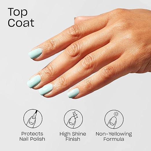 O.P.I Top Coat | 15 ml | Transparent Nail Paint with High Gloss Finish | Clear Top Coat Nail Polish | Long Lasting, Protects Against Chipping of Nail Lacquer