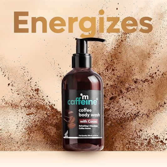 mCaffeine Coffee Body Washes for Men & Women| For Tan Removal & Deep Cleansing | Assorted Value Pack Combo | Contains 3 Shower Gels in Energizing Aroma of Berry, Almond & Cocoa | Pack of 3 | 600ml