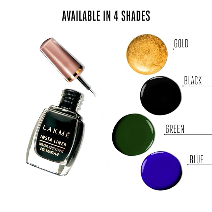 Lakme Ultimate Glam Eye Liner, Semi Matte, Quick drying, Water resistant & Smudgeproof Eye Liner, Green, 9ml Brand: LAKMÉ