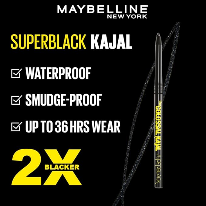 Maybelline New York Eye Makeup Kits & Combos - Eyeliner Combo with Colossal Superblack Kajal, Colossal Waterproof Mascara & Colossal Bold Liner