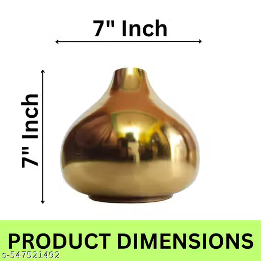Homing Thistle Luxurious Gold Plated Metal Vase for Home Decor - Elegant & Modern Accent Piece for Stylish Interiors