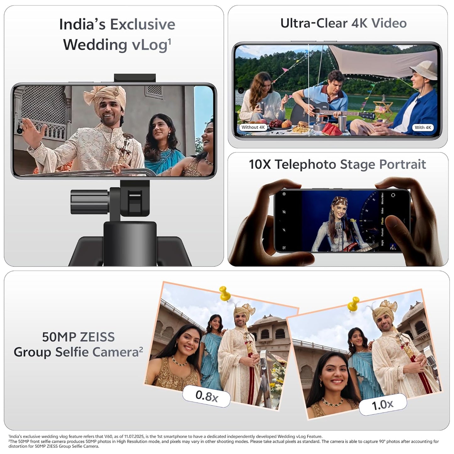 Vivo V60 5G (Mist Gray, 8GB RAM, 128GB Storage) with No Cost EMI/Additional Exchange Offers