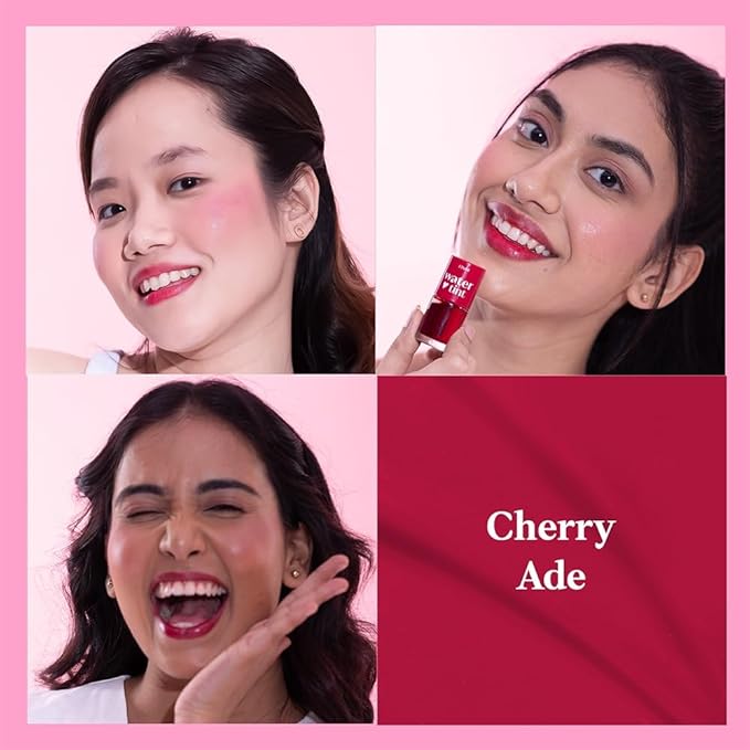 ETUDE Dear Darling Water Gel Luminous Lip & Cheek Tint| Long Lasting, Waterproof, Smudgeproof |Korean Makeup|Shade-02,Cherry-9Gm