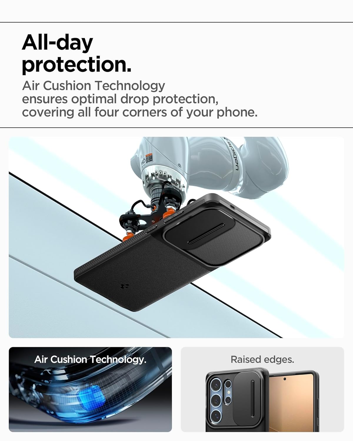 Spigen Optik Armor for Samsung Galaxy S25 Ultra Case, Galaxy S25 Ultra Back Cover (2025) - TPU+PC｜Black