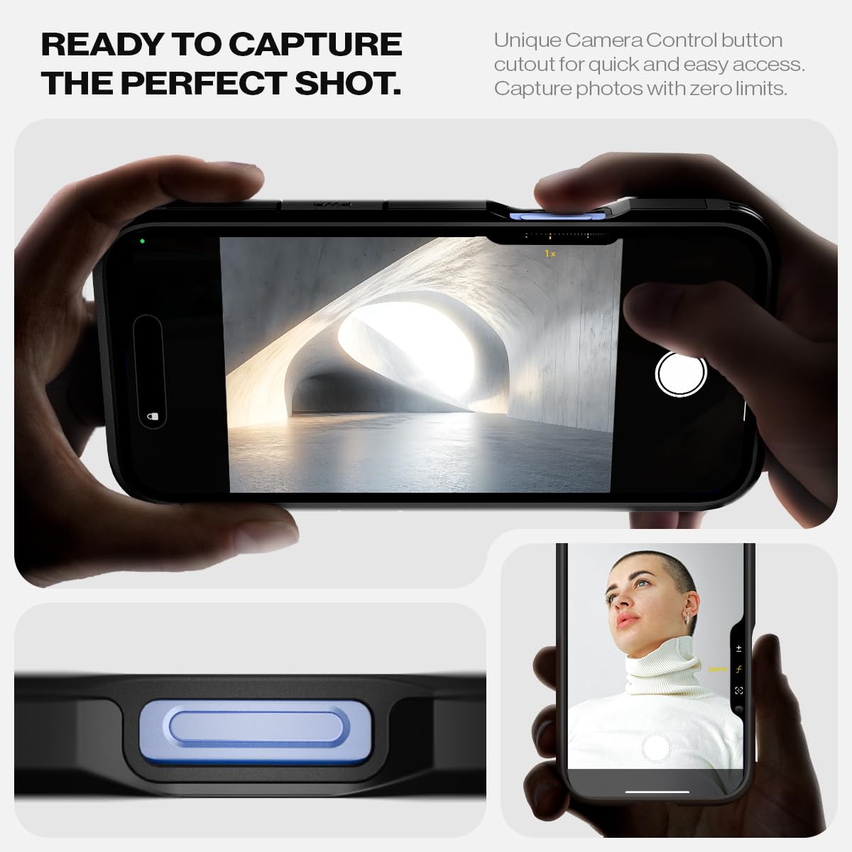 Spigen Tough Armor (Ai) MagFit Back Cover Case Compatible with iPhone 16 (TPU + Poly Carbonate | Black)