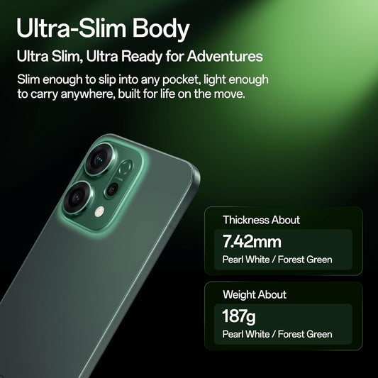 OPPO Reno14 5G (Forest Green, 12GB RAM, 256GB Storage) with No Cost EMI/Additional Exchange Offers