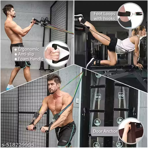 Elastic Resistance Bands Fitness Ropes Rubber Bands for Fitness Exercise 11 in 1 band