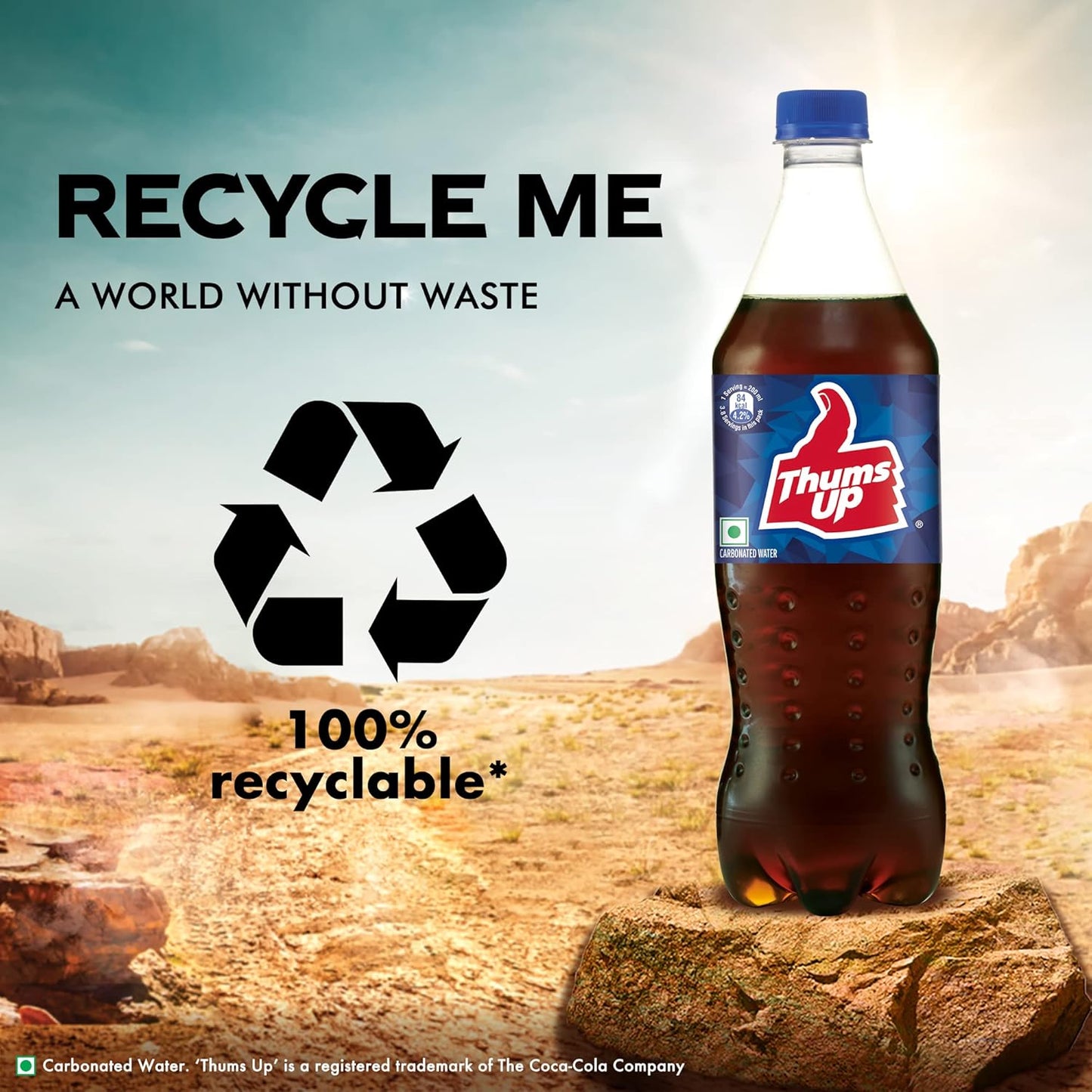 Thums Up Soft Drink Pet Bottle, 750 Ml, Cola