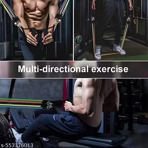 11-in-1 Resistance Bands Set for Men & Women | Exercise Bands with Handles, Door Anchor, Ankle Straps, Hand Grips & Carry Bag | Resistance Tubes for Home Workout, Fat Loss, Muscle Building, Pull Ups, Strength Training, Yoga, Pilates, Gym Rope Kit