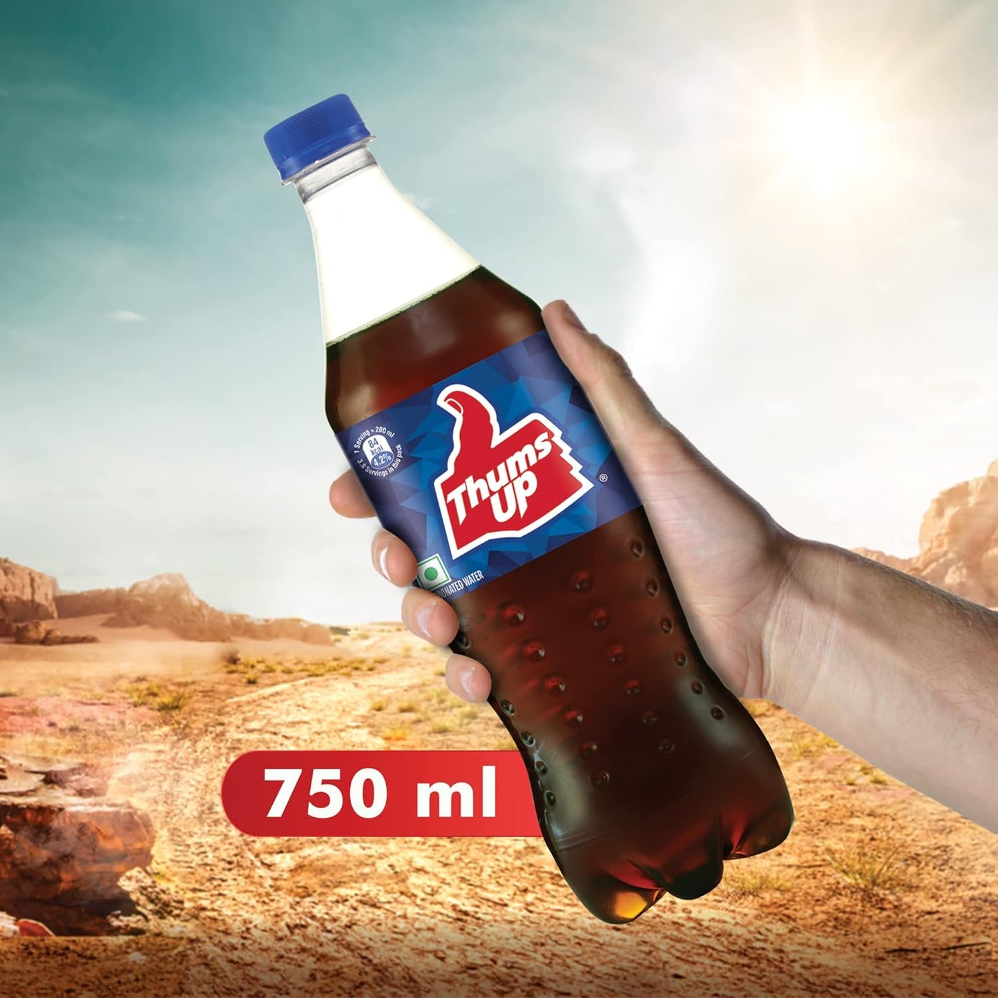 Thums Up Soft Drink Pet Bottle, 750 Ml, Cola