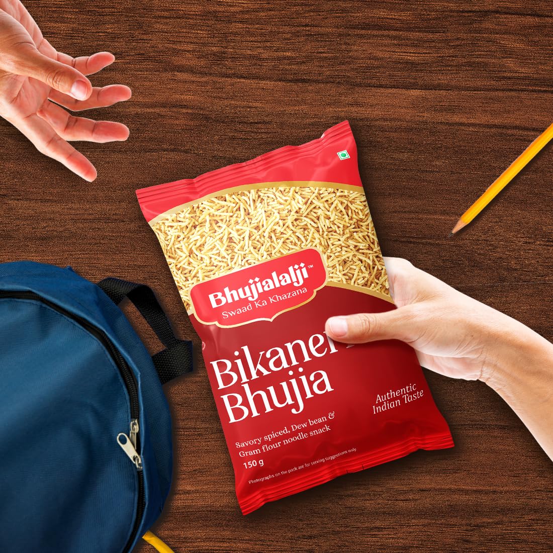 Bhujialalji Bikaneri Bhujia (pack of 1) 1kg Rajasthani Bhujia Namkeen with Dew beans,gram flour and indian Spices | All time favourite indian snacks/Namkeen | Ready to eat