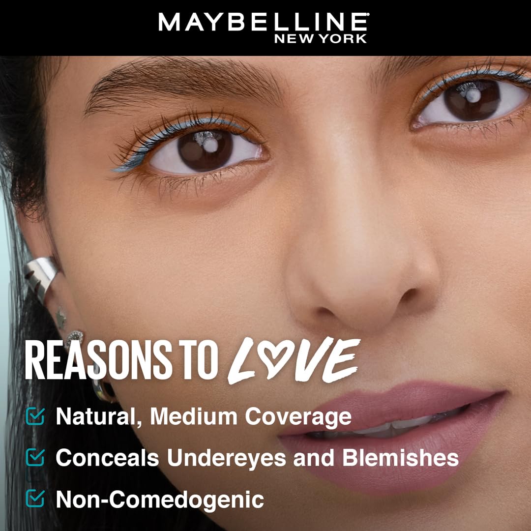 Maybelline New York Full Coverage Concealer, Matte & Poreless Ultra Blendable, Fit Me, 25 Medium, 6.8ml