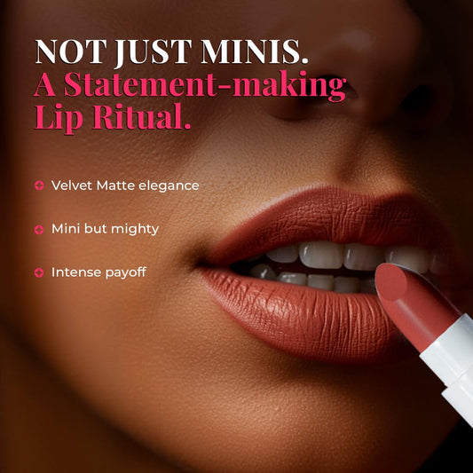 Just Herbs Ayurvedic Creamy Matte Micro Mini Lipstick Kit Lip Hydrating & Moisturizing, Lipsticks for Women Suitable All Indian Tones (Pack of 16)