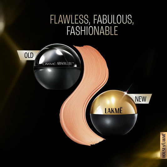 Lakme Absolute Skin Natural Mousse, Almond Honey, SPF 8 Natural Finish Matte Cream Foundation - Long Lasting Weightless Full Coverage Face Makeup, 25g