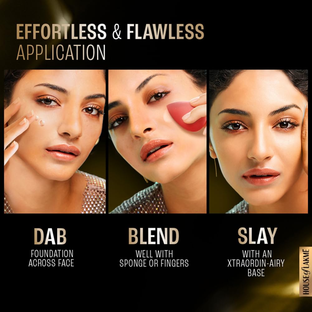 Lakme Absolute Skin Natural Mousse, Almond Honey, SPF 8 Natural Finish Matte Cream Foundation - Long Lasting Weightless Full Coverage Face Makeup, 25g