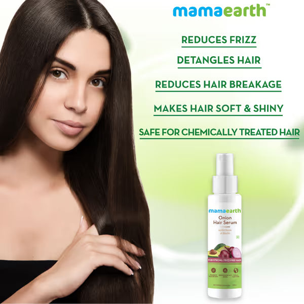 Mamaearth Onion Hair Serum with Onion and Biotin for Strong, Frizz-Free Hair - 100 ml