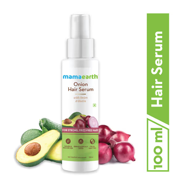 Mamaearth Onion Hair Serum with Onion and Biotin for Strong, Frizz-Free Hair - 100 ml